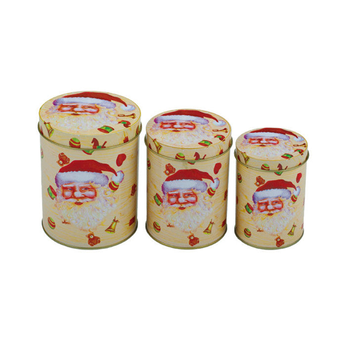 Round Slip Lid Stackable Storage Tin - Set of 3 - Ld Packagingmall