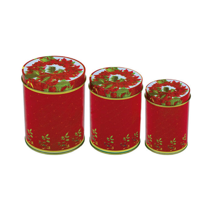 Round Slip Lid Stackable Storage Tin - Set of 3 - Ld Packagingmall