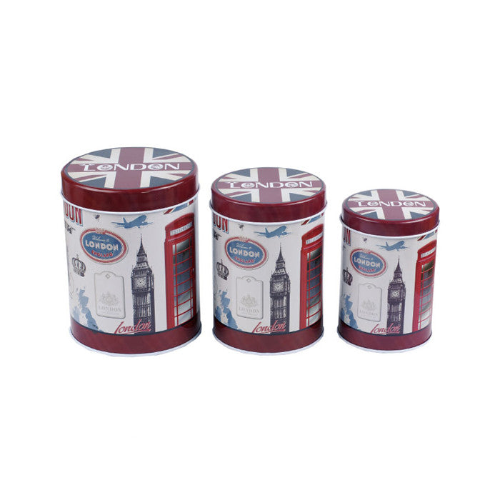 Round Slip Lid Stackable Storage Tin - Set of 3 - Ld Packagingmall