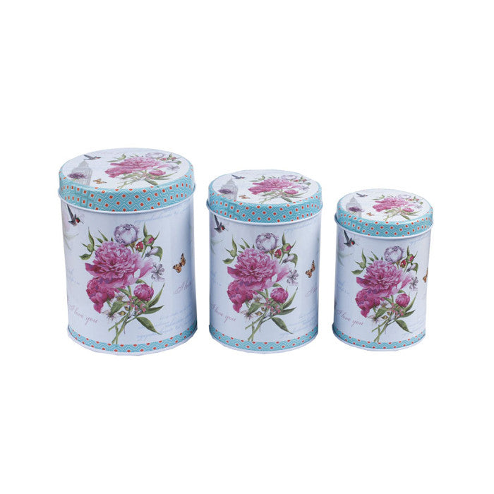 Round Slip Lid Stackable Storage Tin - Set of 3 - Ld Packagingmall