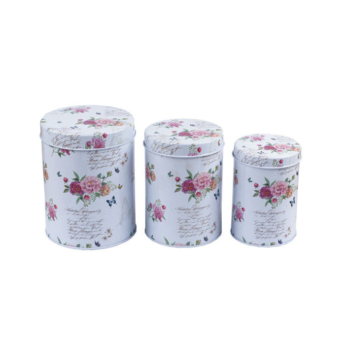 Round Slip Lid Stackable Storage Tin - Set of 3 - Ld Packagingmall