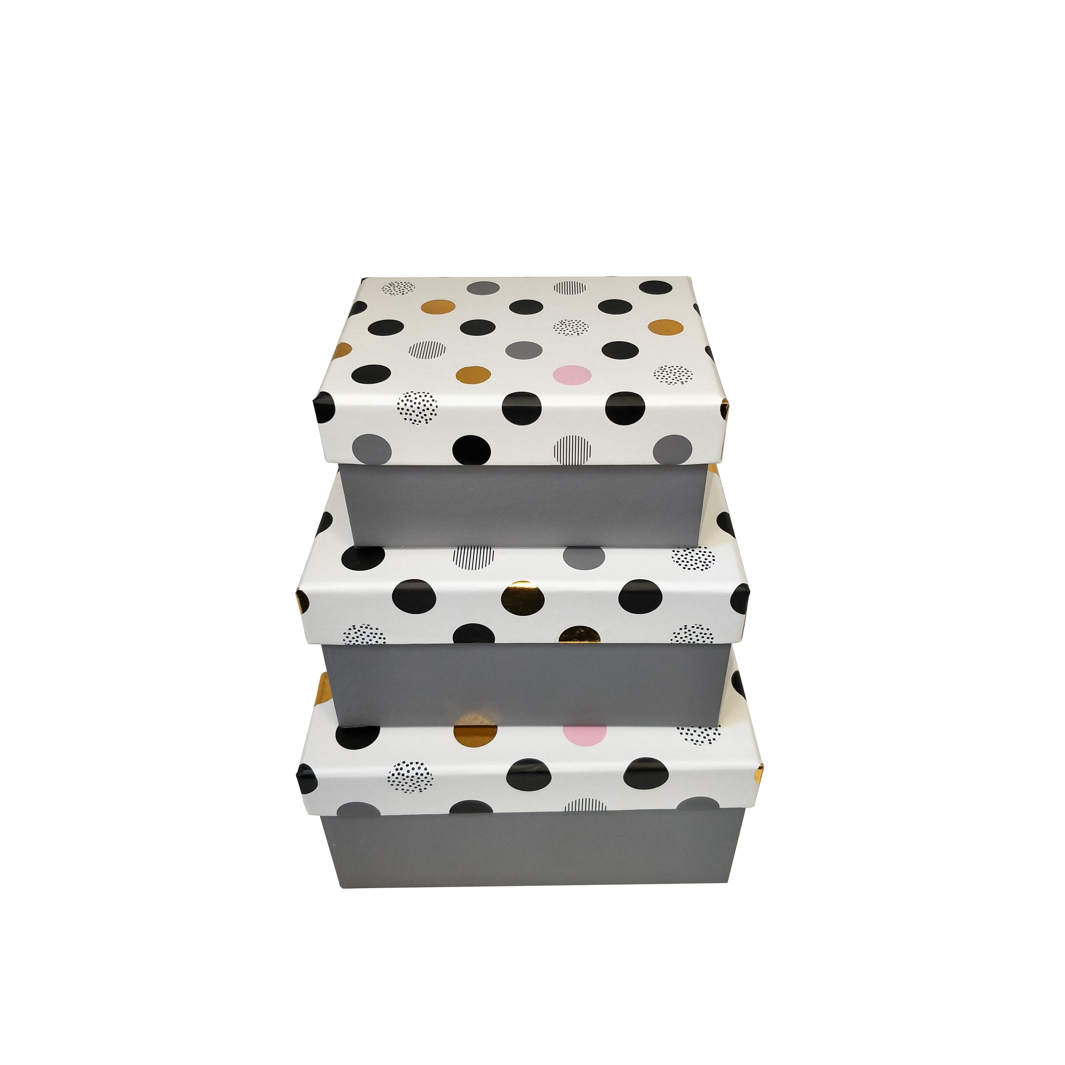 Luxury Nested Rigid Rectangular Gift Box With Lift Off Lid - Set Of 3 - Ld Packagingmall