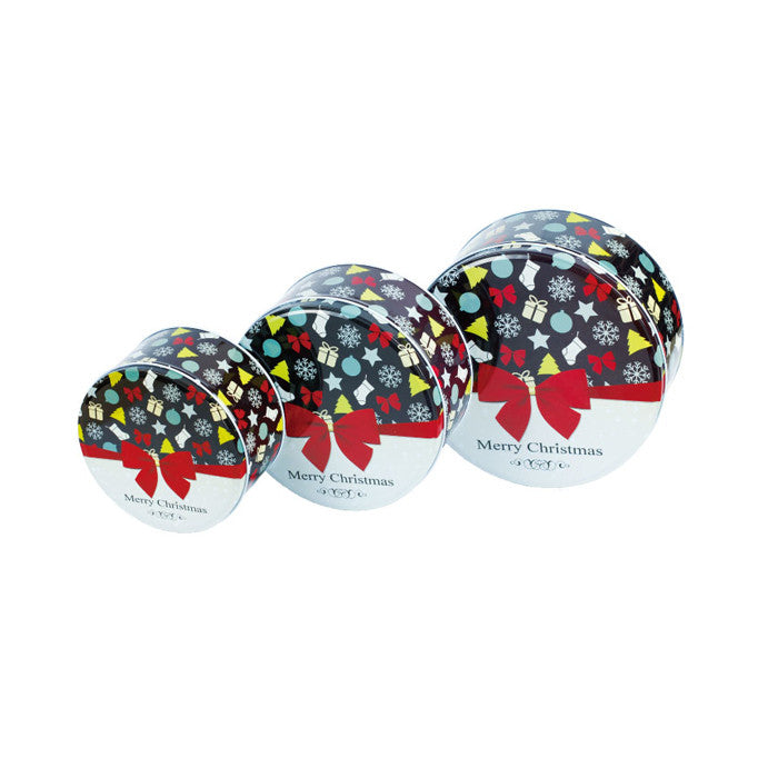 Round Slip Lid Stackable Storage Tin - Set of 3 - Ld Packagingmall