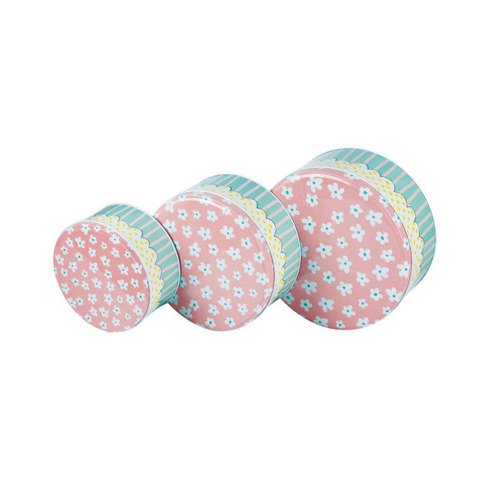 Round Slip Lid Stackable Storage Tin - Set of 3 - Ld Packagingmall
