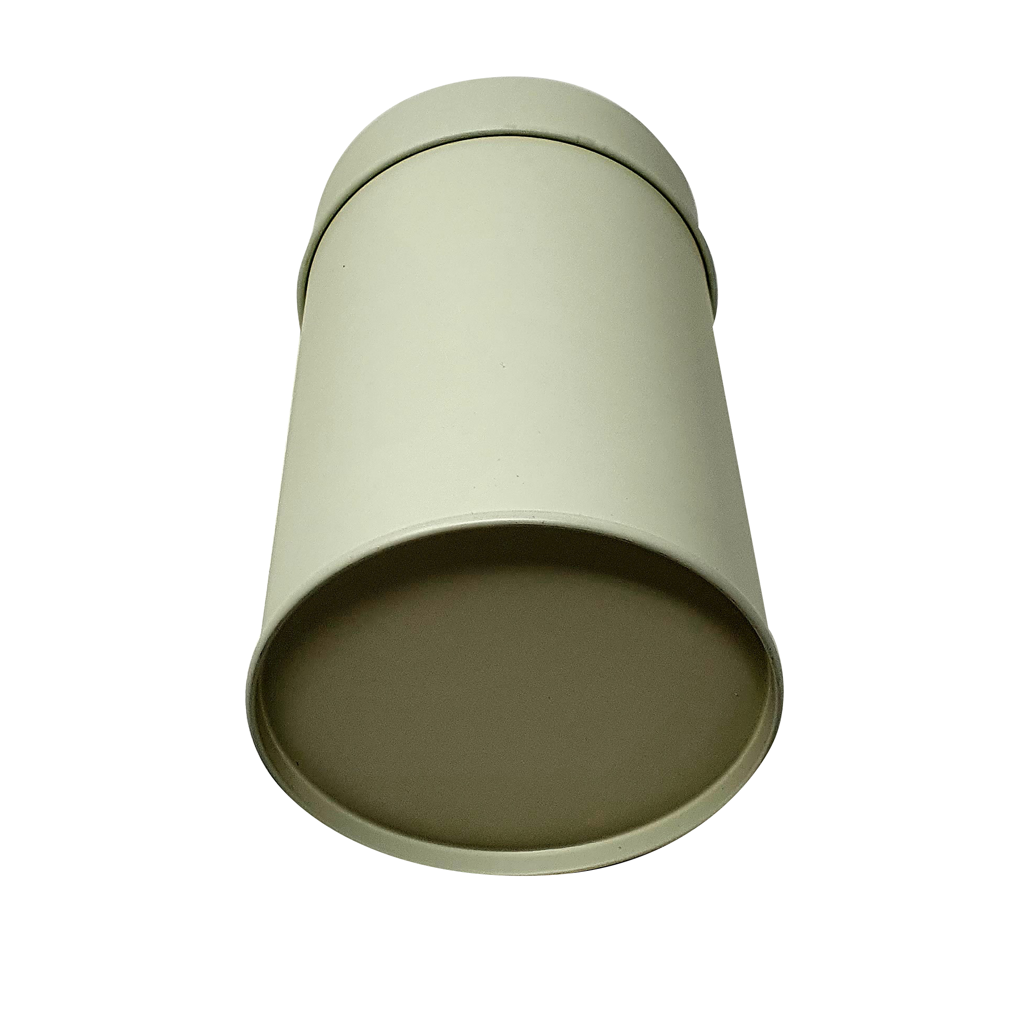 Printed Beige White Round Gift Tea Tin Box With Inner Lid/ D75 x H120(mm)