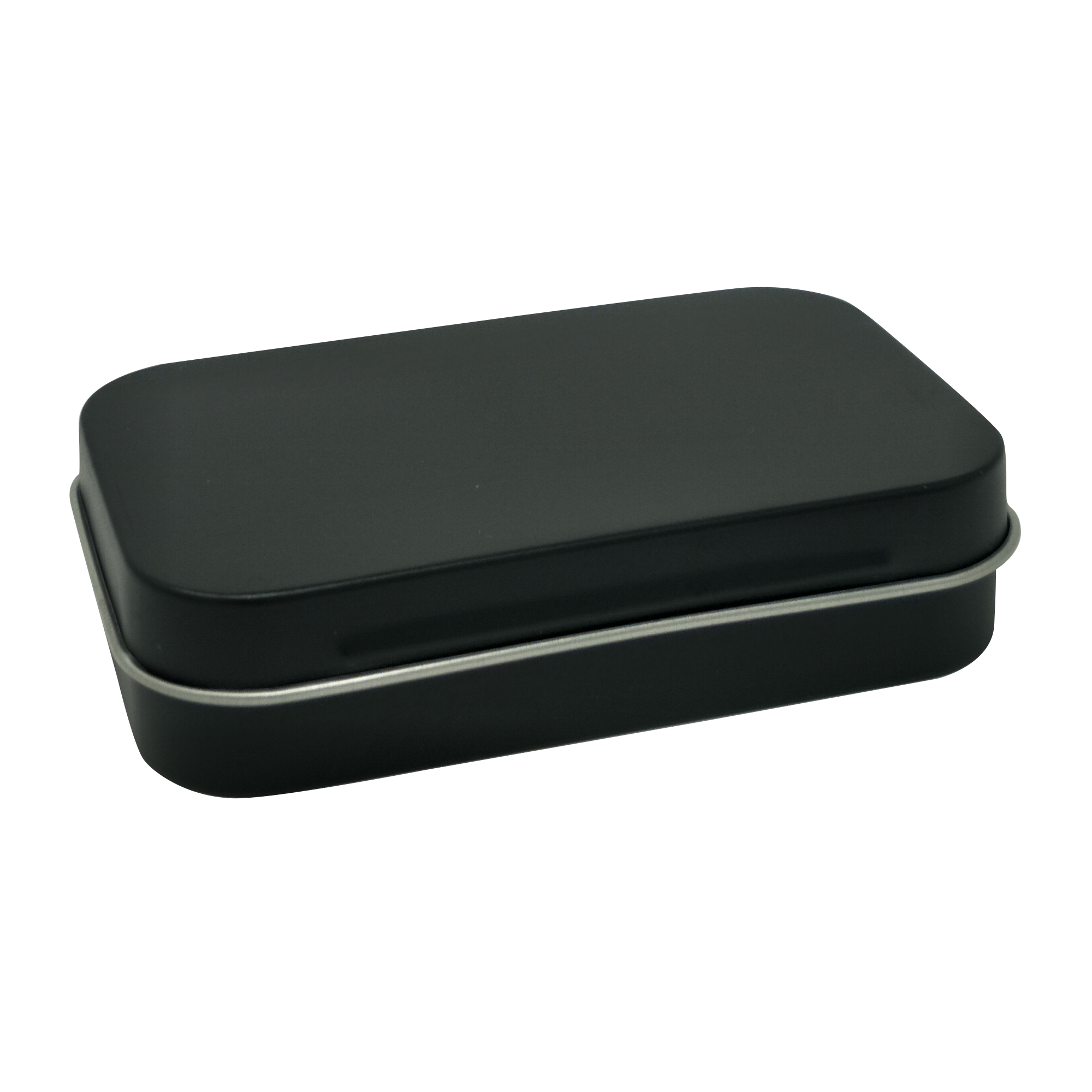 Wholesale Black Rectangular Gift Tin Box With Hinged Lid/ L95 x W60 x H22(mm)
