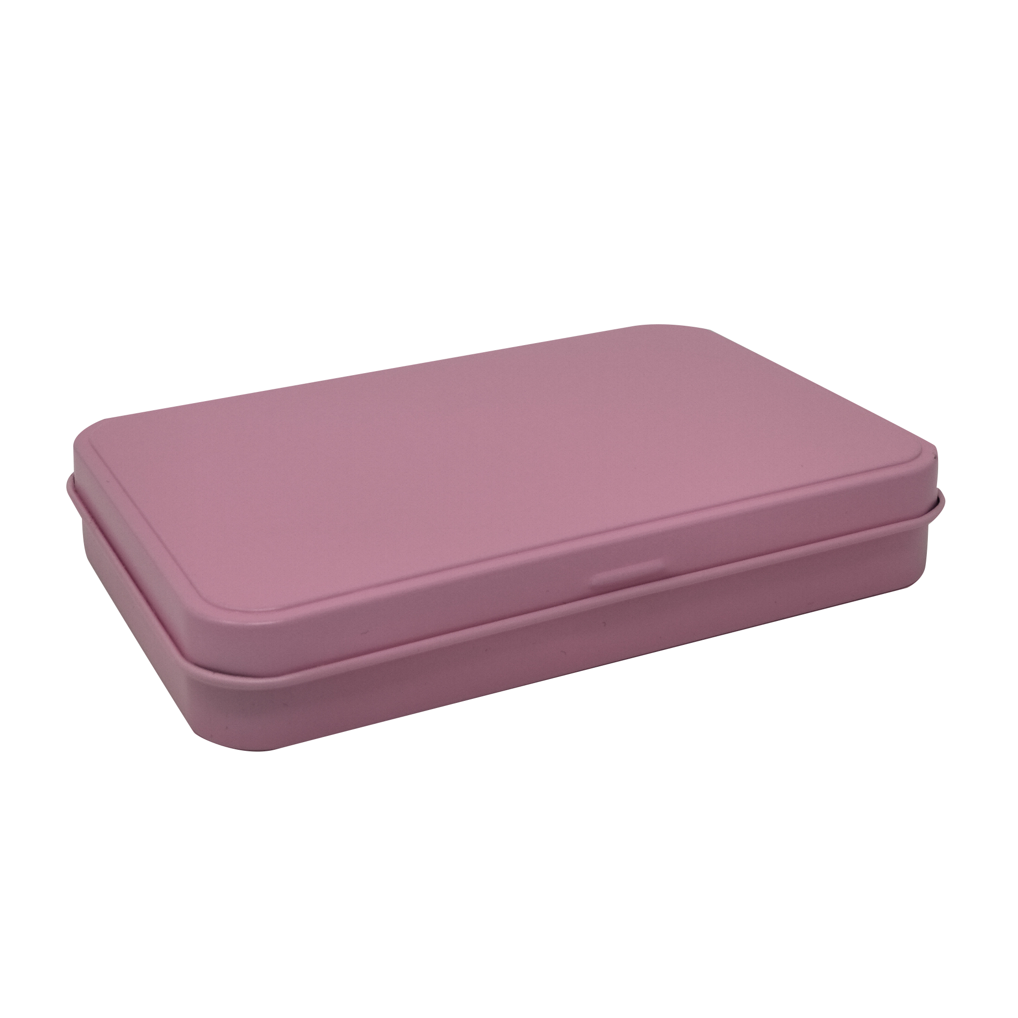 Printed Pink Rectangular Gift Tin Box With Hinged Lid/ L133 x W88 x H20(mm)