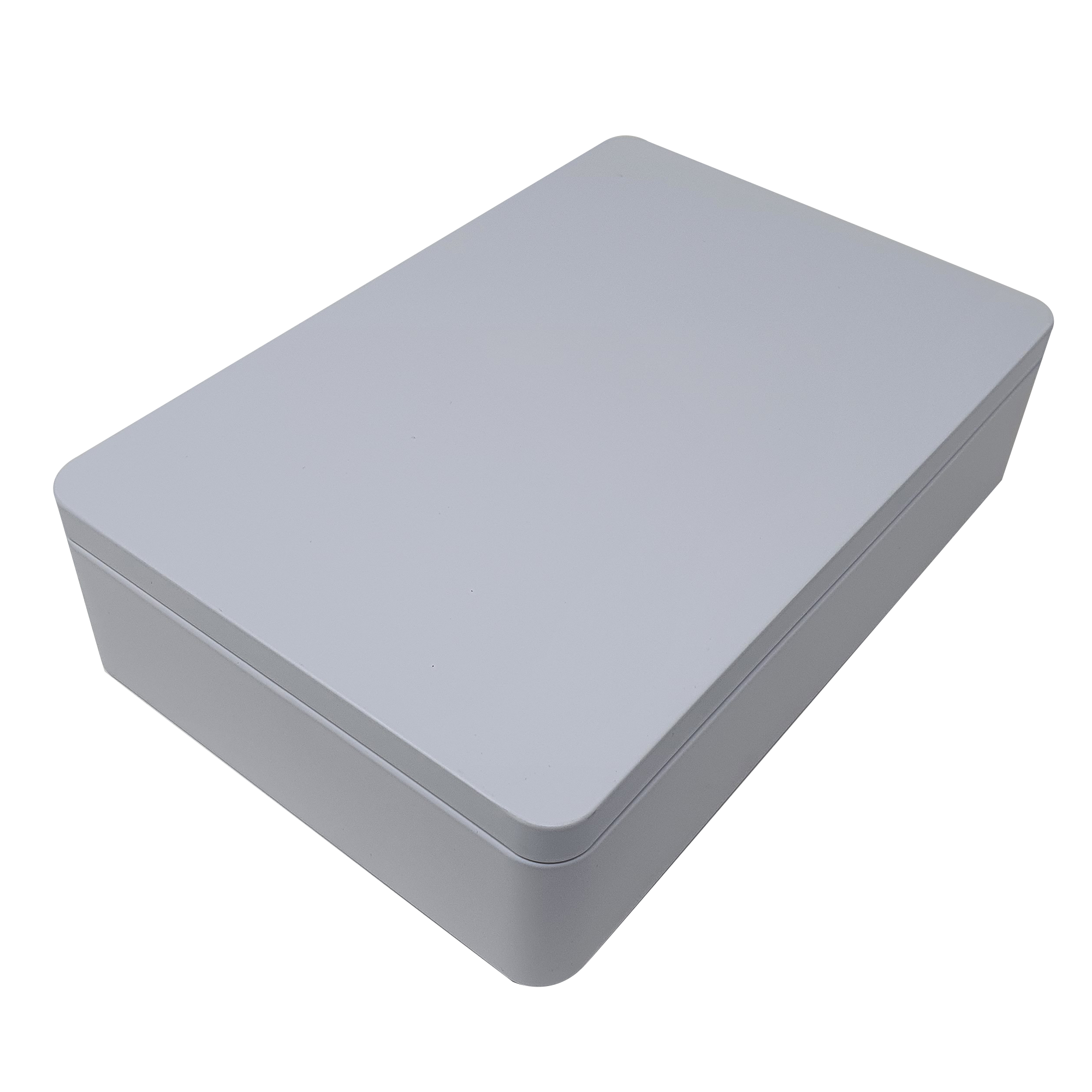 Large White Rectangular Gift Tin Box With Solid Lid/ L215 x W135 x H48(mm)