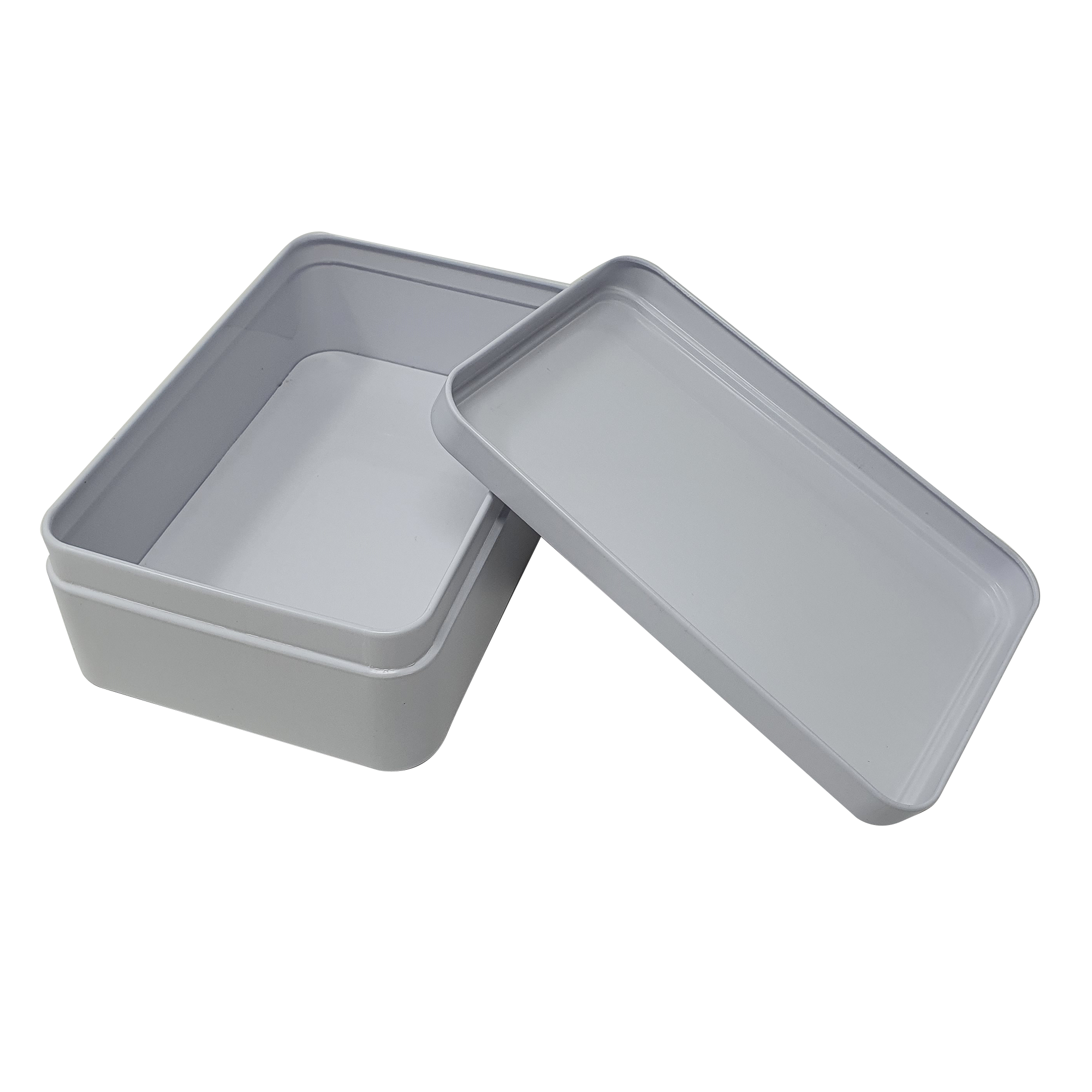 Wholesale White Rectangular Gift Tin Box With Solid Lid/ L150 x W100 x H50(mm)