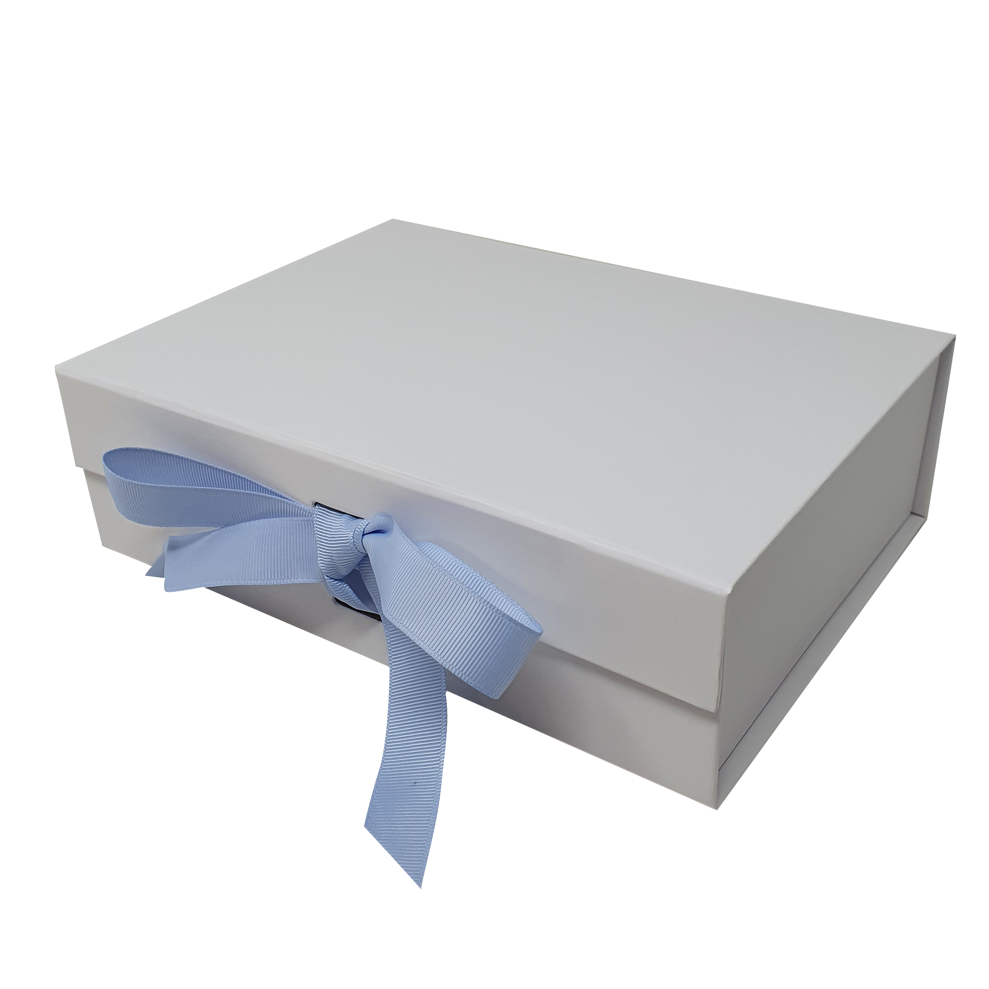 Wholesale A5 White Folding Magnetic Gift Box with Changeable Ribbon