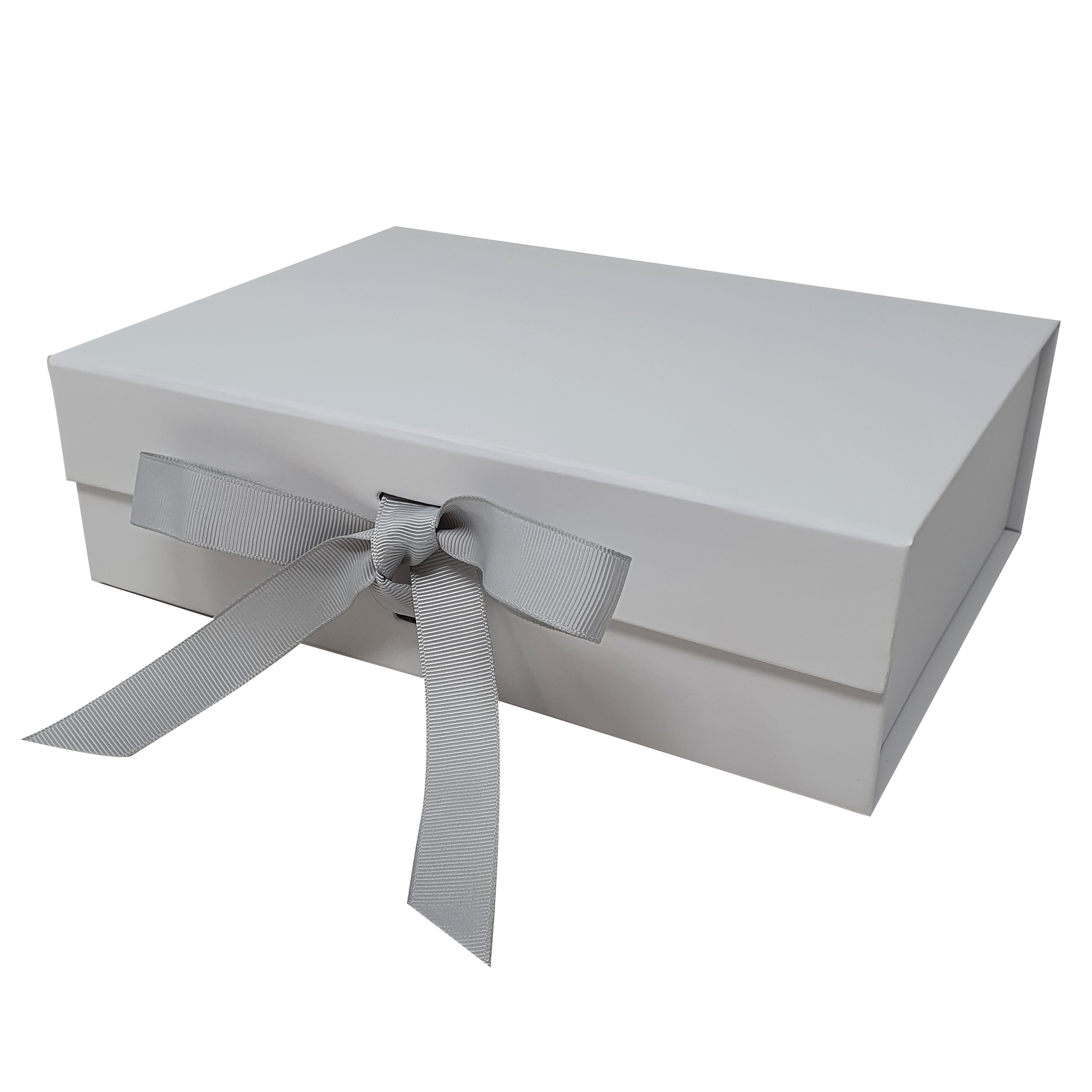 Wholesale A5 White Folding Magnetic Gift Box with Changeable Ribbon