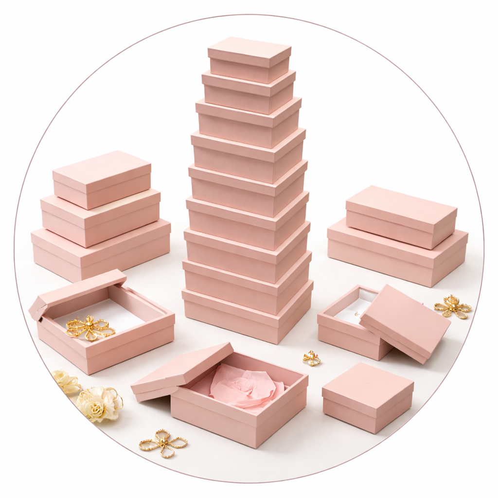Stackable Rigid Box Luxury Lid & Base Rigid Stacking Gift Box Set