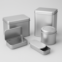 Collection image for: Stock Plain Silver Tins
