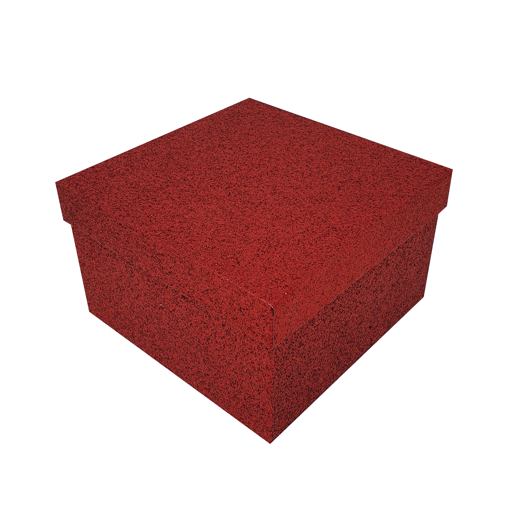 Red Wine Sparkly Glitter Square Rigid Stacking Gift Boxes