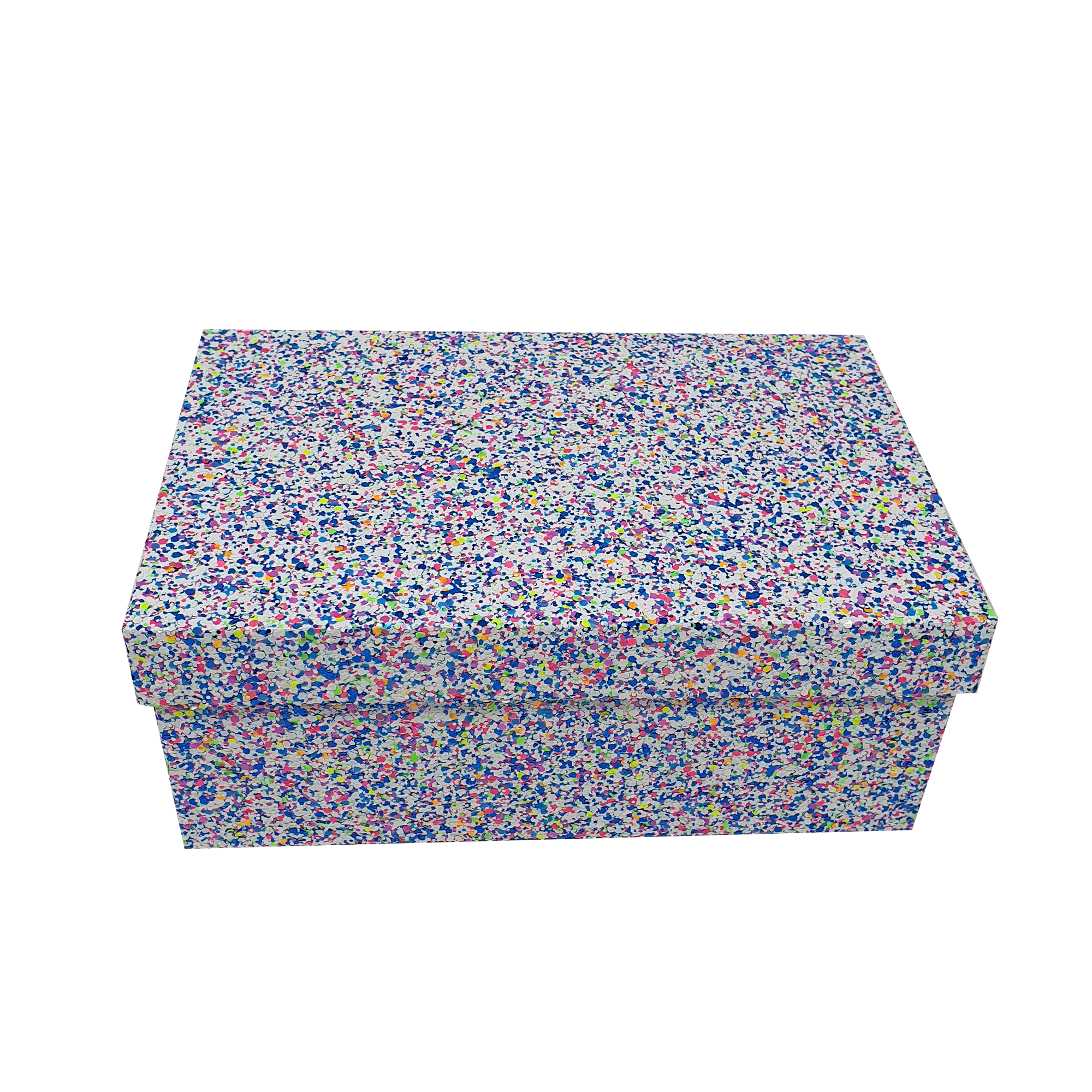 New Multi Colour Rectangular Sparkly Glitter Rigid Stacking Gift Boxes