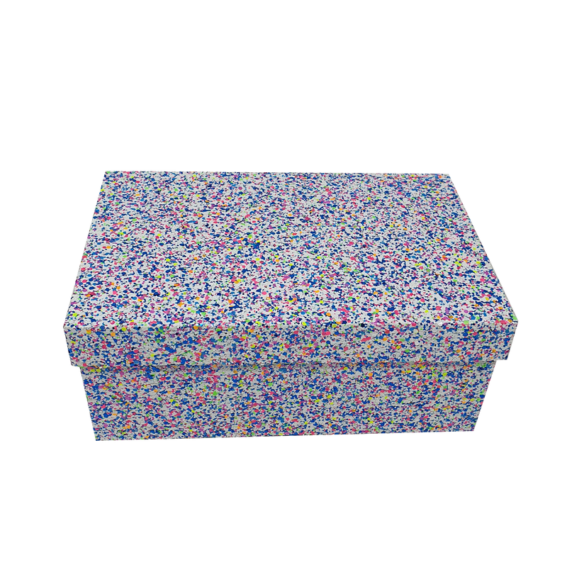 New Multi Colour Rectangular Sparkly Glitter Rigid Stacking Gift Boxes