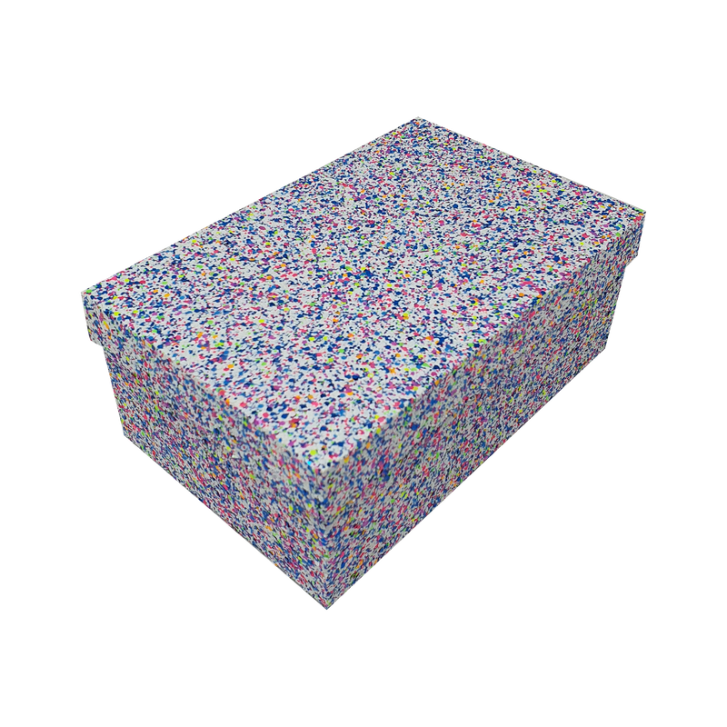 New Multi Colour Rectangular Sparkly Glitter Rigid Stacking Gift Boxes