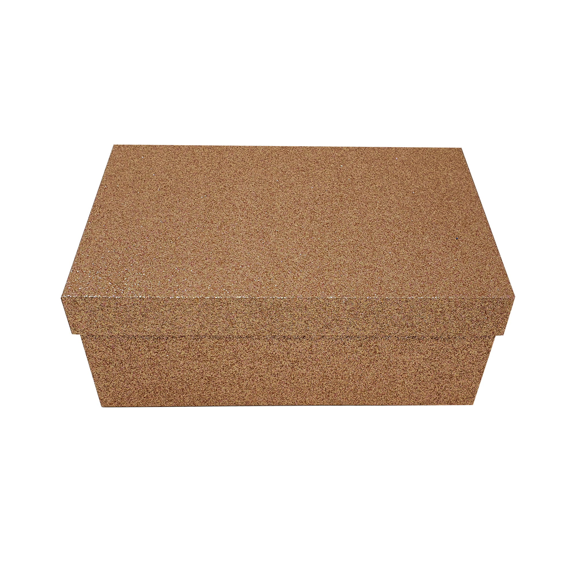Rose Gold Rectangular Sparkly Glitter Rigid Stacking Gift Boxes