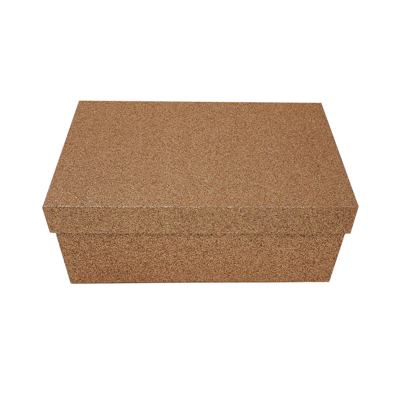 Rose Gold Rectangular Sparkly Glitter Rigid Stacking Gift Boxes