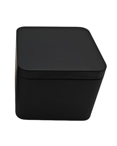 Silver & Black Square Gift Tin Box With Solid Lid/ L90 x W90 x H55(mm)