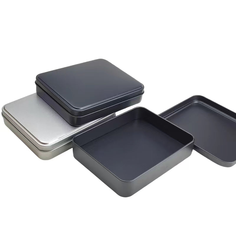 Plain & Printed Rectangular Gift Tin Box With Lift Off Lid/ L135 x W110 x H28(mm)
