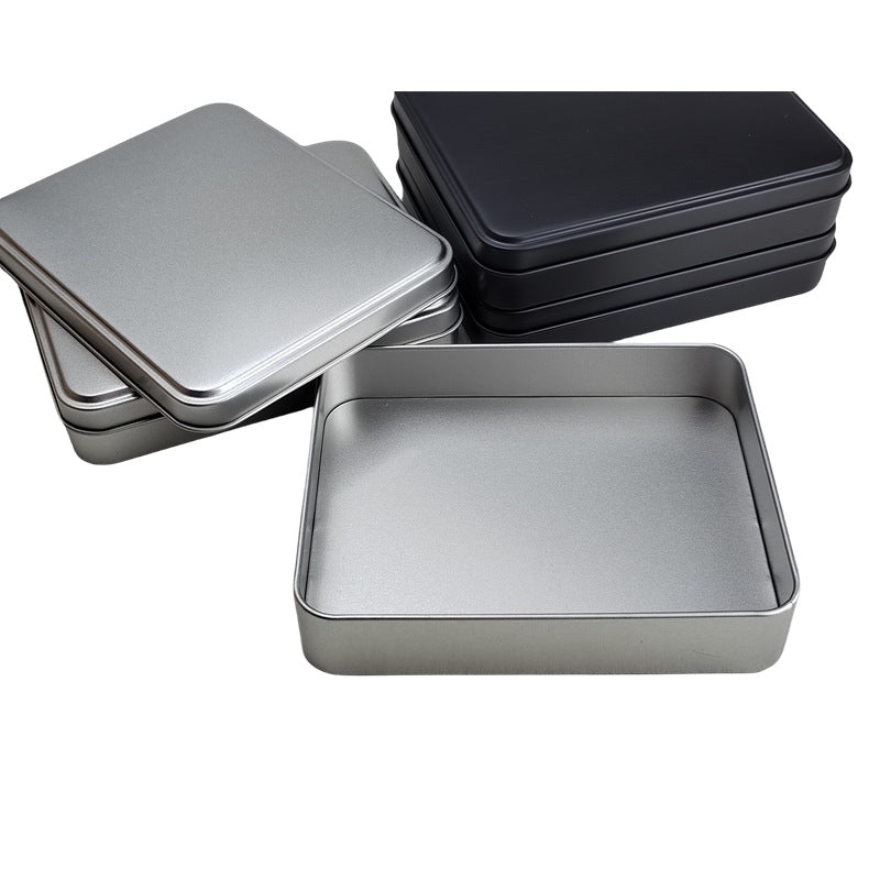 Plain & Printed Rectangular Gift Tin Box With Lift Off Lid/ L135 x W110 x H28(mm)