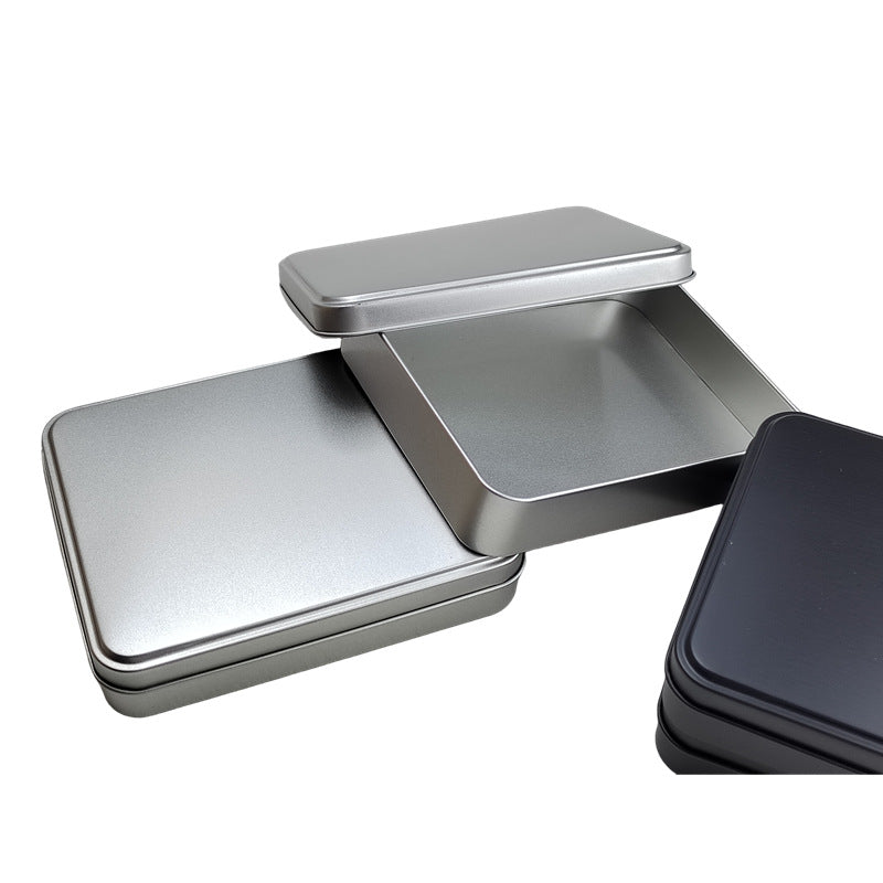 Plain & Printed Rectangular Gift Tin Box With Lift Off Lid/ L135 x W110 x H28(mm)