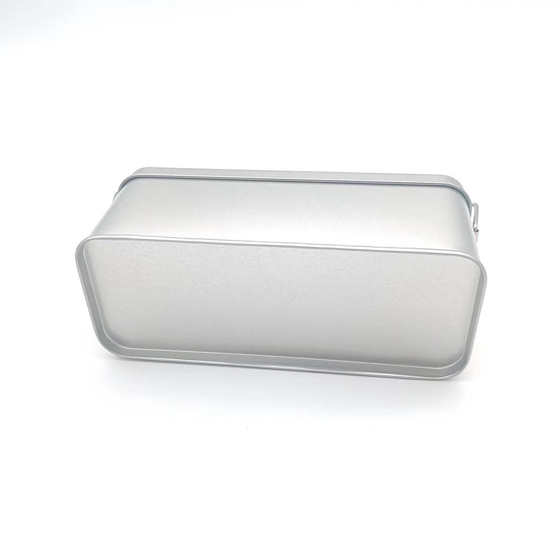 Silver Rectangular Tin with Clip Lid / L150 x W60 x H60(mm)