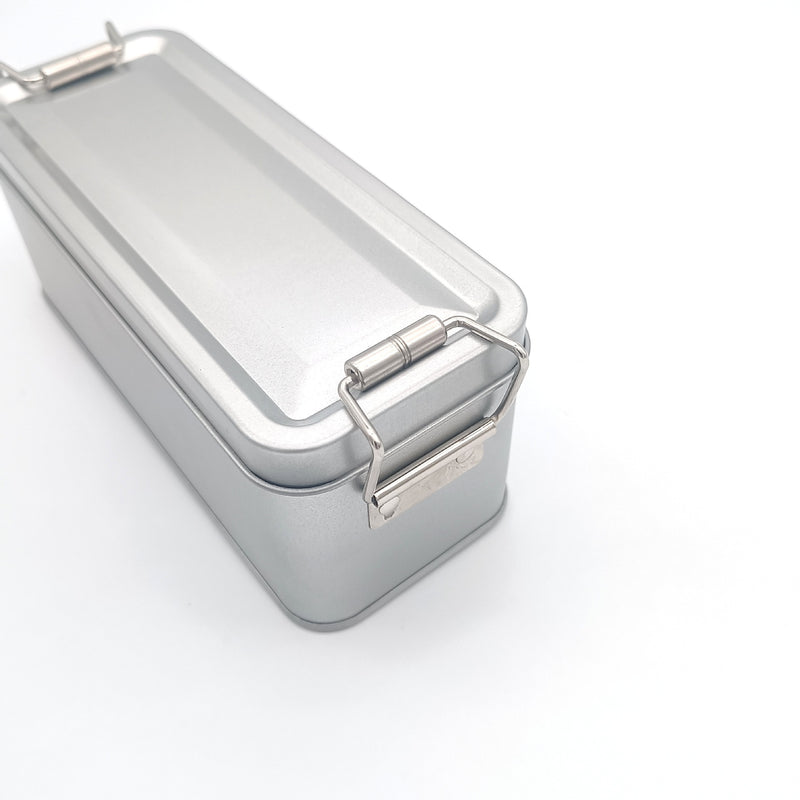 Silver Rectangular Tin with Clip Lid / L150 x W60 x H60(mm)