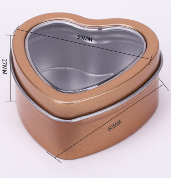 Plain & Printed Heart Tin / L60 x W59 x H27 (mm)