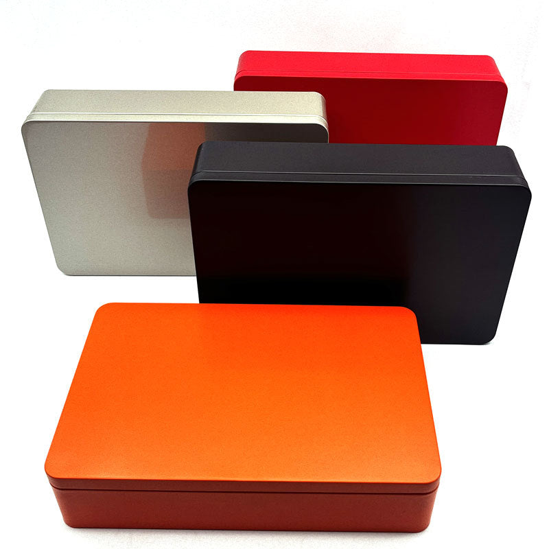 Large Rectangular Lift Off Lid Plain & Printed Tin / L248 x W160 x H55(mm)