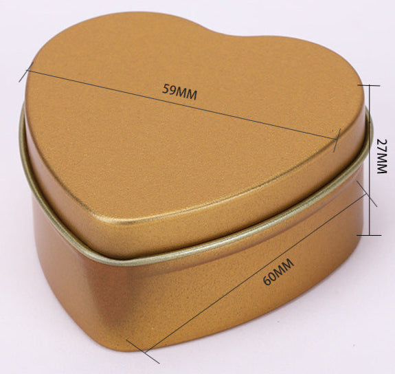 Plain & Printed Heart Tin / L60 x W59 x H27 (mm)