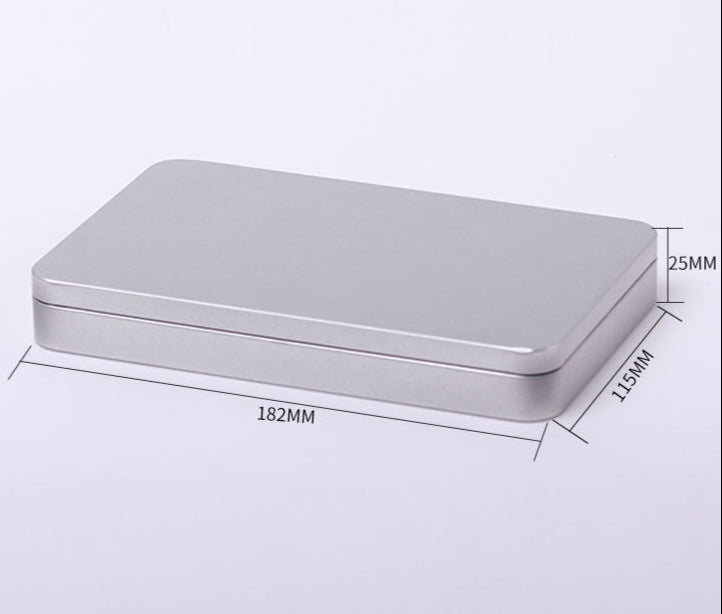 Plain & Printed Rectangular Tin with Lift off Lid / L182 x W115 x H25 (mm)