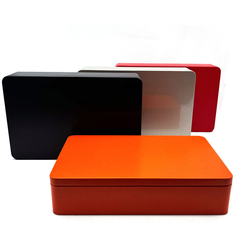 Large Rectangular Lift Off Lid Plain & Printed Tin / L248 x W160 x H55(mm)