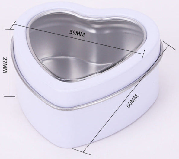 Plain & Printed Heart Tin / L60 x W59 x H27 (mm)
