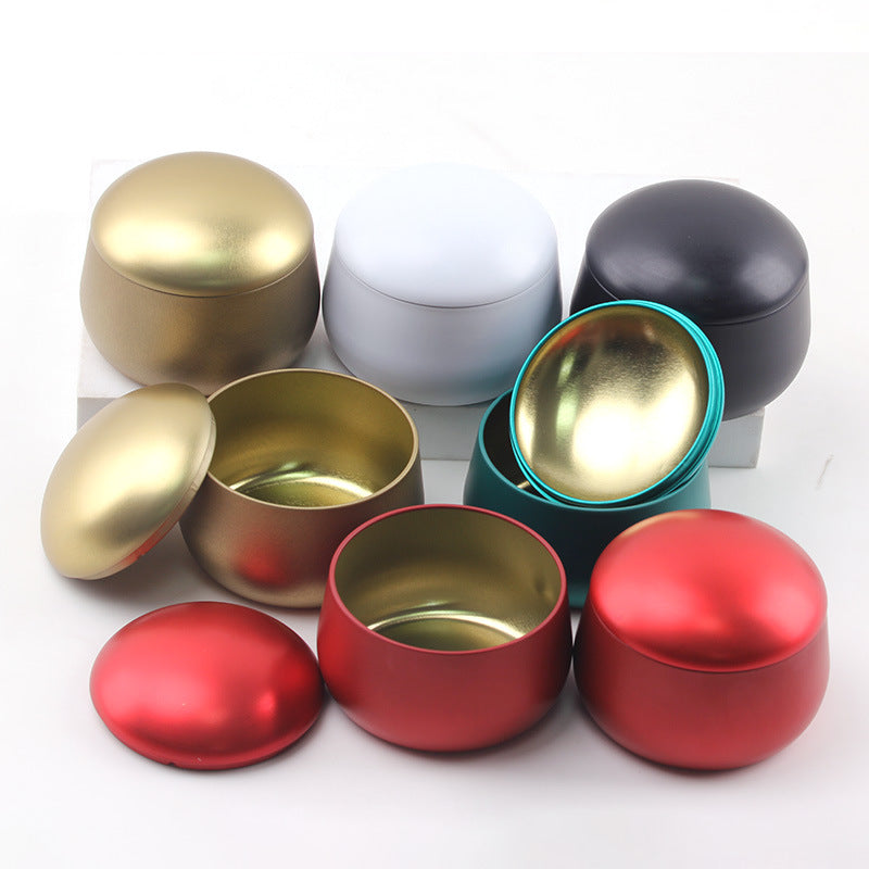 Printed Seamless Round Candle Tin / D88 x H68 (mm)