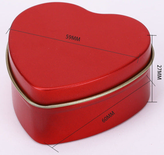 Plain & Printed Heart Tin / L60 x W59 x H27 (mm)