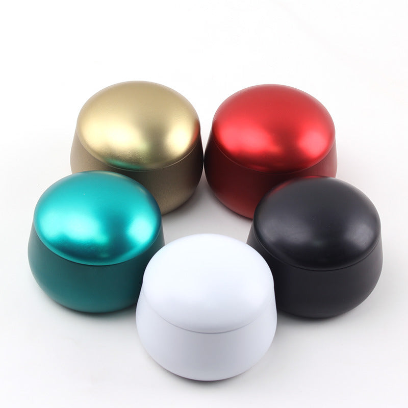 Printed Seamless Round Candle Tin / D88 x H68 (mm)