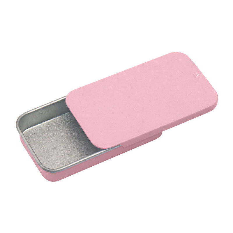 Wholesale Cherry blossom pink/ Apple green/ Lavender purple/ Rose red/ Gold/ Blue Rectangular Tin Box with Sliding Lid
