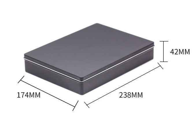 Plain & Printed Rectangular Tin with Lift off Lid / L238 x W174 x H42 (mm)
