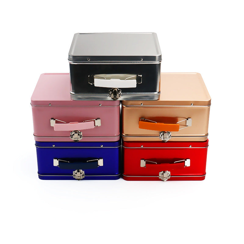 Plain & Printed Suitcase Tin / L197 x W172 x H103(mm)