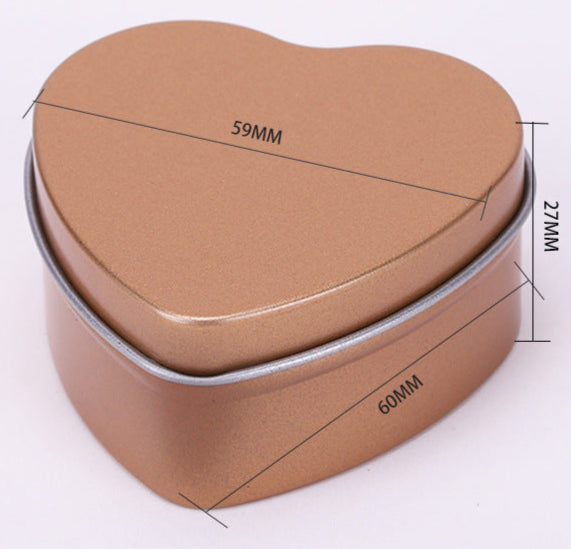Plain & Printed Heart Tin / L60 x W59 x H27 (mm)
