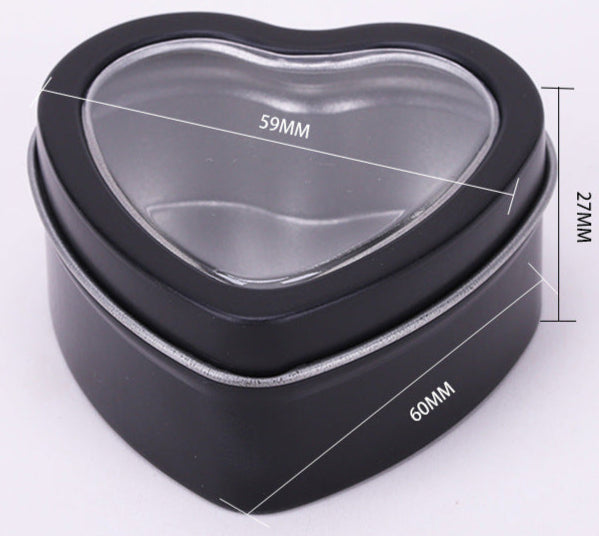 Plain & Printed Heart Tin / L60 x W59 x H27 (mm)