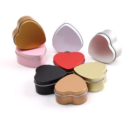 Plain & Printed Heart Tin / L60 x W59 x H27 (mm)