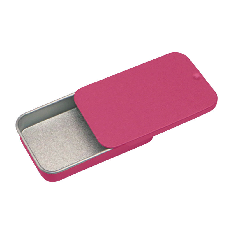 Wholesale Cherry blossom pink/ Apple green/ Lavender purple/ Rose red/ Gold/ Blue Rectangular Tin Box with Sliding Lid