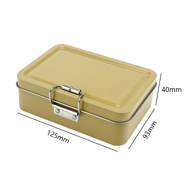 Printed Rectangular Tin with Clip Lid - L125 x W93 x H40(mm)