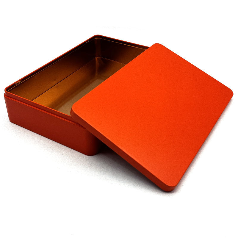 Large Rectangular Lift Off Lid Plain & Printed Tin / L248 x W160 x H55(mm)