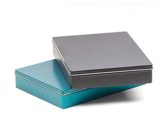 Plain & Printed Rectangular Tin with Lift off Lid / L238 x W174 x H42 (mm)