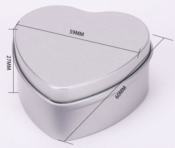 Plain & Printed Heart Tin / L60 x W59 x H27 (mm)