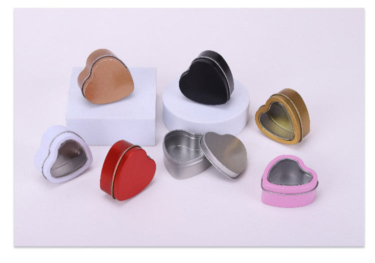 Plain & Printed Heart Tin / L60 x W59 x H27 (mm)